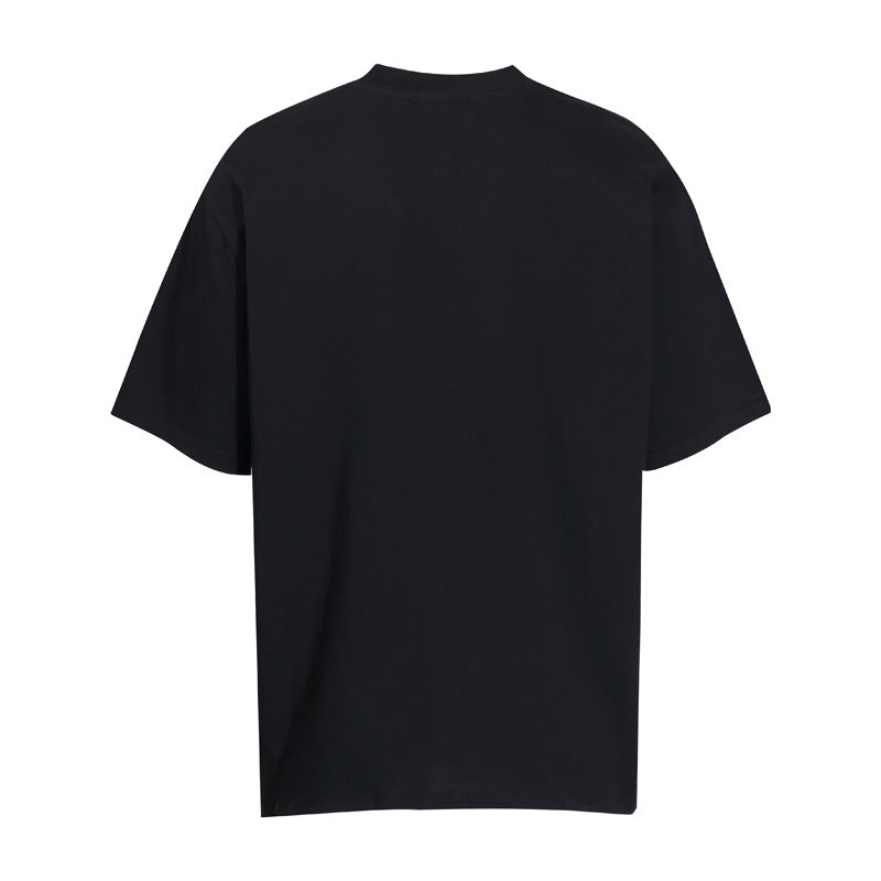 Chrome Heart T Shirts Logo Letter Print Crew Neck T-Shirt Loose Short Sleeves