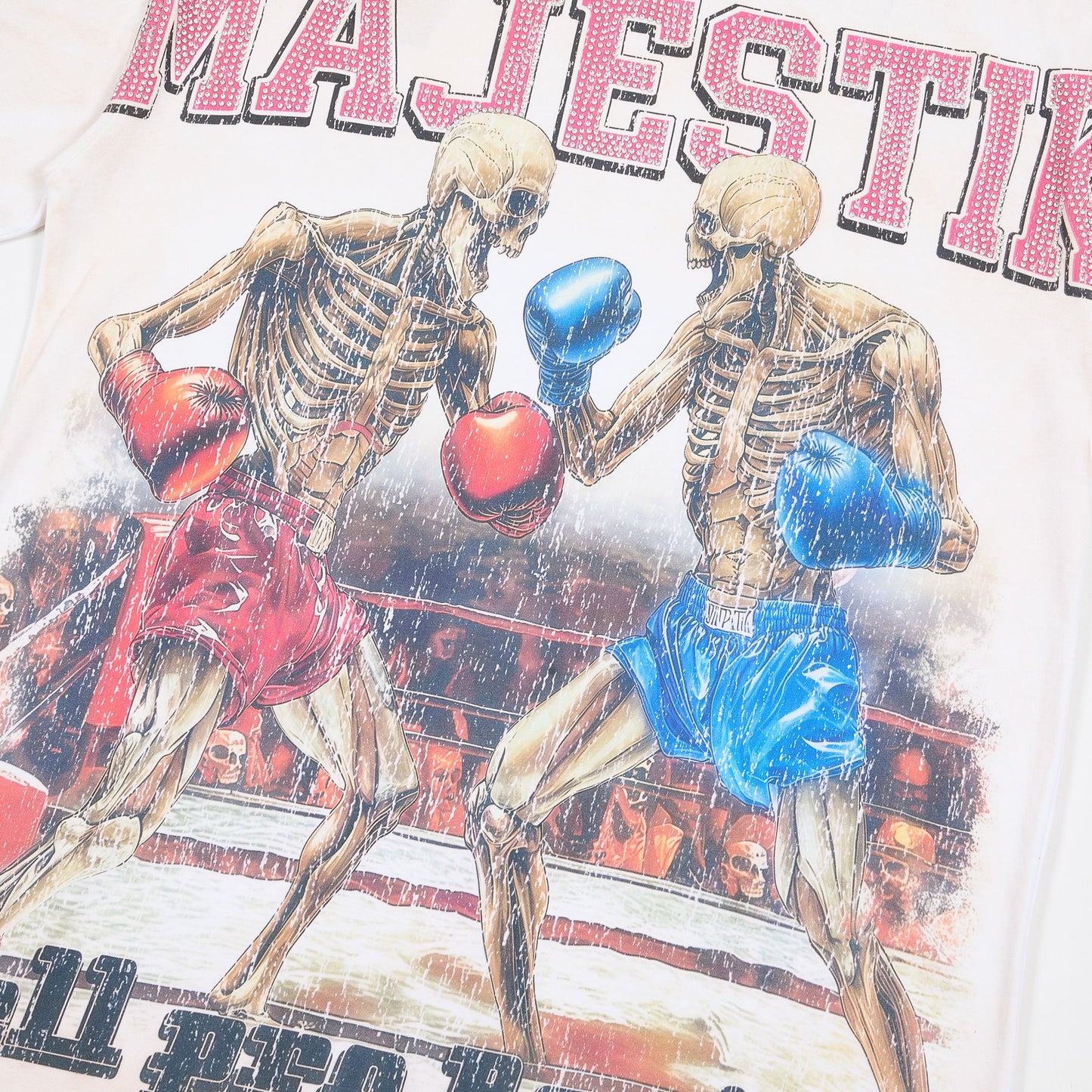 MAJESTIK Skeleton Boxing Graphic T-Shirt ¡ª detail