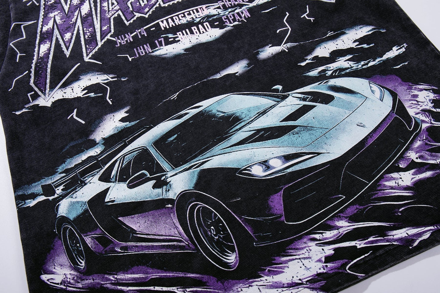 MAJESTIK Washed Rhinestone Graphic T-Shirt ¡ª detail